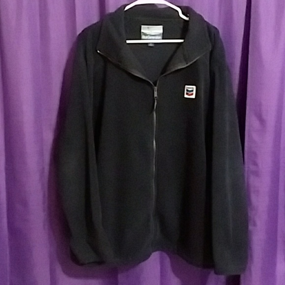 Blue Generation Vintage Men's Navy Blue Chevron Fleece Jacket - Picture 3 of 8
